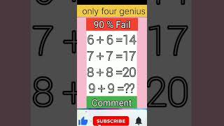 MATHS IQ TEST 🤔🤯 shorts education mathematics maths iqteacher iqtrick iqtestonline iq [upl. by Tann250]