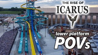 NEW Rise of Icarus Lower Platform POVs Mount Olympus Water and Theme Park [upl. by Lellih]