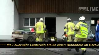 Lauterach Wohnungsbrand in der Kirchstraße [upl. by Kono]