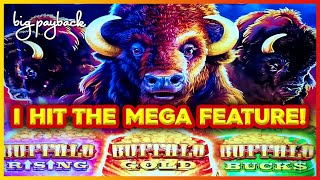 I HIT THE MEGA FEATURE TWICE Buffalo Triple Power Slot  BIG WIN [upl. by Cara867]