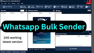 WA Bulk Message Sender pro letest version WA bulk sender software Send Bulk Messaging to unsaved [upl. by Nelac]