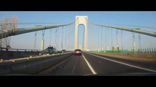 Driving Across The Verrazano–Narrows Bridge in New York City [upl. by Cohl]