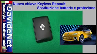 Sostituzione batteria Nuova chiave Keyless Renault istruzioni chiave renault autoelettrica [upl. by Angelique]