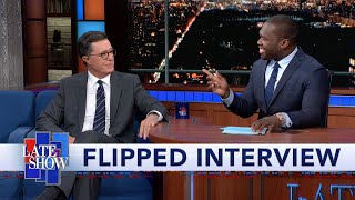 Flipped 50 Cent Interviews Stephen Colbert [upl. by Neelrahs663]