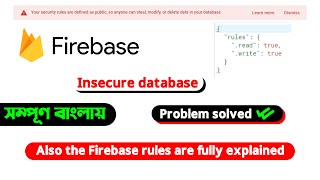 firebase rules insecure database problem solved bangla  Kodular Bangla [upl. by Jodi]