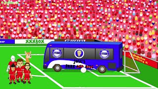 LIVERPOOL DESTROY THE CHELSEA BUS Liverpool v Chelsea 11 442oons Cartoon [upl. by Wycoff]