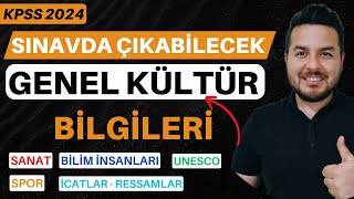 KPSS 2024 I Sınavda Çıkabilecek GENEL KÜLTÜR Bilgileri I Enes Hoca kpss2024 kpss [upl. by Orelia]