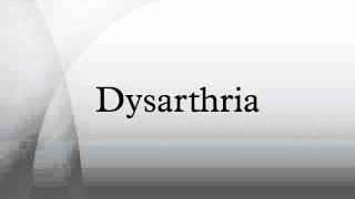 Dysarthria [upl. by Josler]