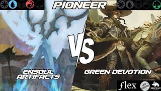 Ensoul Artifacts VS Mono Green Devotion MTG Pioneer [upl. by Artcele38]