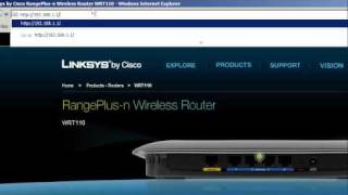 linksys wireless router wrt110 setup part 1 [upl. by Delila562]