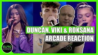 REACTION Duncan Laurence Viki Gabor amp Roksana Węgiel  Arcade JUNIOR EUROVISION 2020 [upl. by Cj]