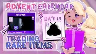 ADVENT CALENDAR DAY 13 TRADING RARE ITEMS Royale High Glitterfrost Update 2023 Roblox [upl. by Gardy60]