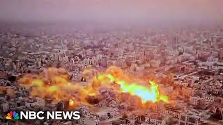 Huge explosion snakes across Gaza as Hamas tunnels are destroyed by Israeli military [upl. by Clarance]