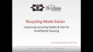 Multifamily Housing Recycling Webinar [upl. by Jase419]