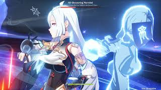 Level 90 AllDevouring Narwhal Weekly Boss with Cryo Qiqi team【Genshin Impact】 [upl. by Teria]