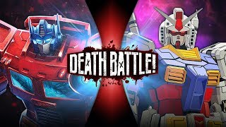 Optimus Prime VS Gundam Transformers VS Gundam  DEATH BATTLE [upl. by Atiuqrahc]