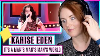 Vocal Coach reacts to Karise Eden sings ‘Its a Mans Mans Mans World’ by James Brown [upl. by Anitac538]