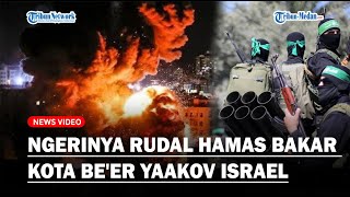 DETIKDETIK Rudal Hamas Bakar Kota Beer Yaakov Israel [upl. by Amberly]