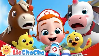 Boo Boo Farm Animals Song  Farm Animal Series Compilation  Kids Songs amp Nursery Rhymes  LiaChaCha [upl. by Feirahs213]