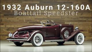 Concours level restoration and award winning 1932 Auburn 12160A Boattail Speedster  Auburn Auction [upl. by Ikuy]