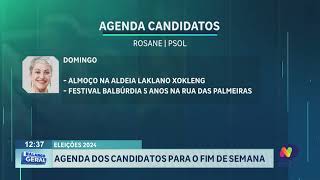 Eleições 2024 confira a agenda dos candidatos para o fim de semana [upl. by Alliuqal]