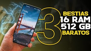 3 TELÉFONOS con 16RAM Y 512GB ALTA GAMA ¡MUY BARATOS 🤯 [upl. by Ybbob830]