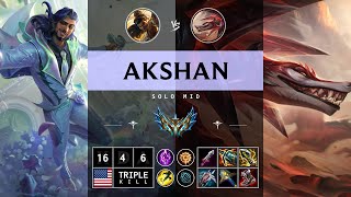 Akshan Mid vs Naafiri  NA Challenger Patch 1414 [upl. by Monjan115]