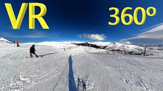 VR  360 Esquí  Skiing Serrat Pinos  Solanella XL  Grandvalira Andorra [upl. by Ecyal346]