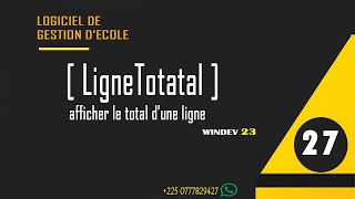 27 LOGICIEL DE GESTION DÉCOLE AVEC WINDEV💠💠 Comment afficher le TOTAL dans une table [upl. by Natascha944]