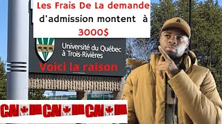 Université du Québec à TroisRivières  Les Frais de demande dAdmission Coûtent 30 Fois Plus Cher [upl. by Dowell388]