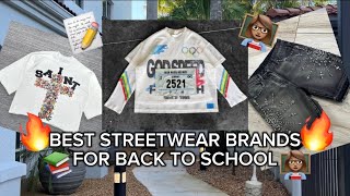 BEST STREETWEAR CLOTHING BRANDS TO BUY FROM FOR BACK TO SCHOOL 2024 [upl. by Gebler]