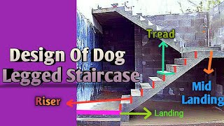 Dog Legged Staircase Design  How to calculate rise and tread step by step [upl. by Ikcaj]