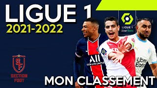 ⚽ Mon CLASSEMENT pour la LIGUE 1 20212022 [upl. by Aubarta]