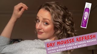 Refresh Curly Hair Using Only Mousse  Dry Mousse Refresh [upl. by Anniken]