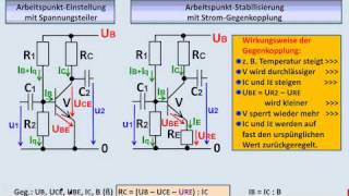 ELEKTRONIKTUTORIAL 08 3 Bipolare Transistoren  APEinstellung Stabilisierung [upl. by Atsuj697]