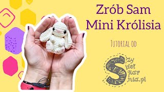 Zrób Sam maskotkę na szydełku ☆ Mini Króliś ☆ tutorial krok po kroku [upl. by Ettore]