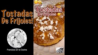 Tostadas de Frijoles con Queso  Shorts [upl. by Euqirne]