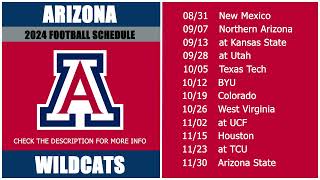 2024 Arizona Wildcats Football Schedule [upl. by Bethena]