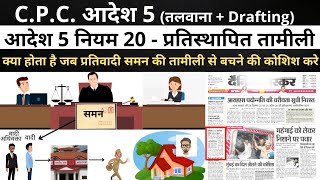 CPC Order 5  CPC Order 5 Rule 20 Drafting  सीपीसी आदेश 5 [upl. by Rosenstein]