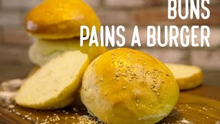 Recette facile de PAINS A BURGER briochés et moelleux BUNS [upl. by Ifill]