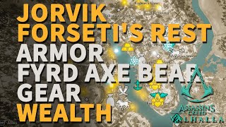 Jorvik Forsetis Rest Armor Wealth Chest Assassins Creed Valhalla Fyrd Axe Bear Gear [upl. by Westfall426]