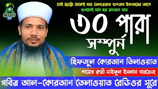 Hifzul Quran Tilawat  Para 30  হিফজুল কোরআন তিলাওয়াত  ৩০ তম পারা  Qari Saiful Islam Parvez [upl. by Umont427]