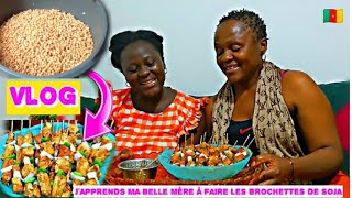 Ma recette de Brochettes de Soja Avec ma Bellemère Fromage Toffu japonais Vlog 🥰 [upl. by Sirdi]