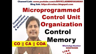 Microprogrammed Control Organization  Microprogrammed Control Unit  Control Memory  CA  COA [upl. by Lasser]