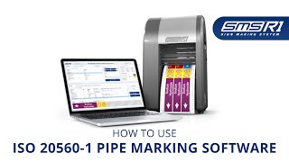 SMSR1  ISO 205601 Pipe Marking printing application [upl. by Ydnarb]