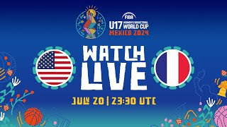 SEMIFINALS  USA v France  Full Basketball Game  FIBA U17 Womens Basketball World Cup 2024 [upl. by Haiasi]