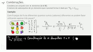 Combinações  Definição a partir de Arranjos Simples [upl. by Nuawd]