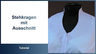 Angeschnittener Stehkragen mit Ausschnitt selber nähen Tutorial Archiv [upl. by Rip277]