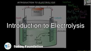 Introduction to Electrolysis Chemistry Lecture  Sabaqpk [upl. by Fair185]