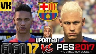 FIFA 17 VS PES 2017 VS REAL LIFE BARCELONA PLAYER FACES COMPARISON Updated Edition [upl. by Miguel678]